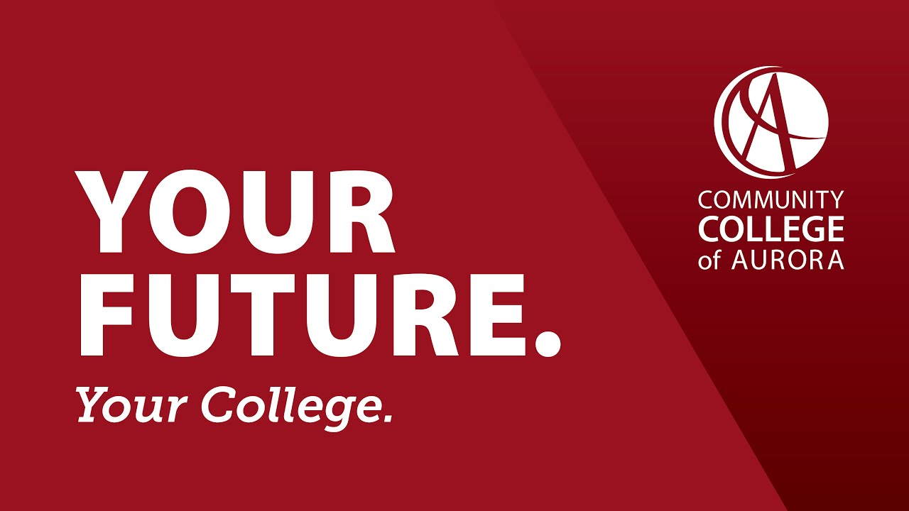 Red background with bold white text that reads 'YOUR FUTURE. Your College.
